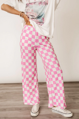 Pep Talk Checker Knit Pants | Dress In Beauty