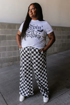 Pep Talk Checker Knit Pants - View 7 | TEVQA