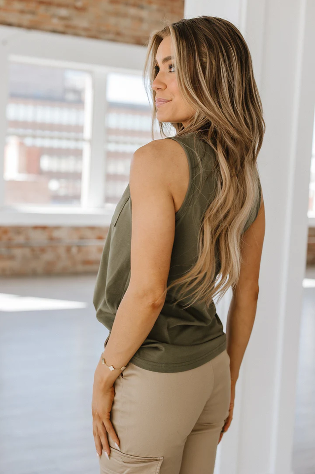 Lambert Half Button Tank Top | Dress In Beauty