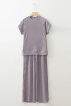 Women's Knit Lounge Set - View 9 | TEVQA