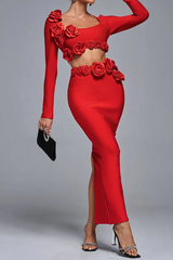 Dellis Flower Bandage Skirt Set | Dress In Beauty