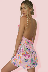 Fanny Embroidered Sequins Backless Mini Dress | Dress In Beauty