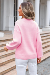 Ribbon Bowknot Pattern Jacquard Knit Sweater | Dress In Beauty