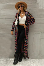 Rainbow Tweed Long Cardigan - View 19 | TEVQA