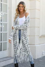Rainbow Tweed Long Cardigan - View 8 | TEVQA