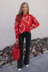 Luxe Love Viscose Heart Sweater | Dress In Beauty