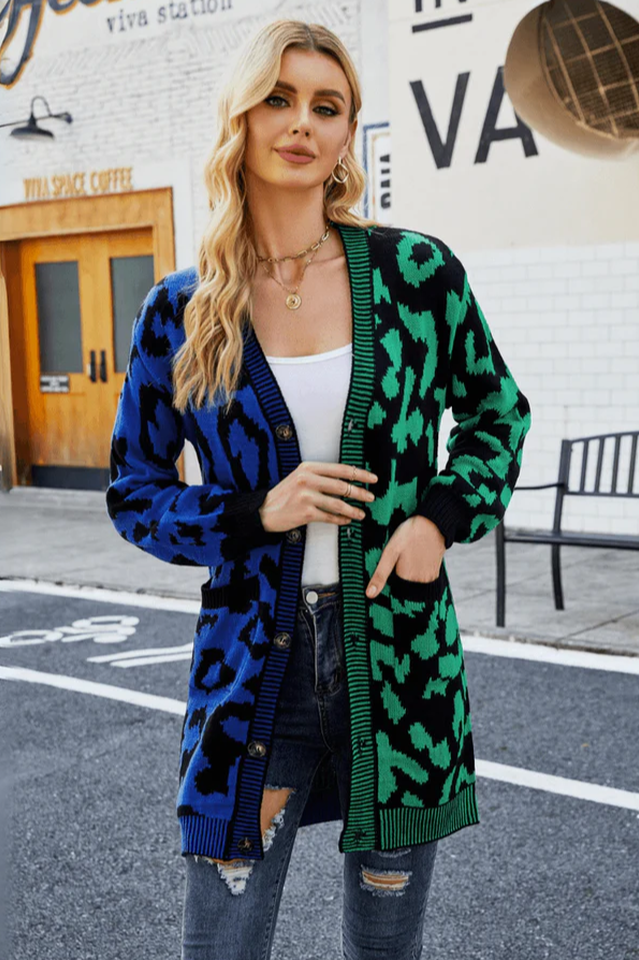 Hollis Leopard Knit Long Cardigan | Dress In Beauty