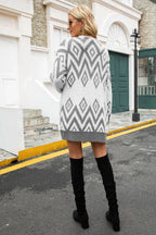 Geometric Fuzzy Cardigan - View 13 | TEVQA