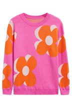 Bloom Oversized Floral Knit Sweater - TEVQA