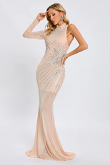 Halter Neck Crystal Embellished Gown | Dress In Beauty