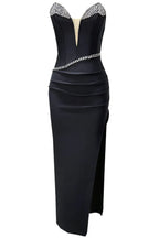 Strapless maxi dress with rhinestone embellishment - View 6 | TEVQA