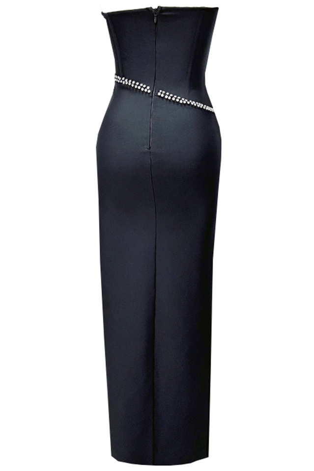 Strapless Crystal Embellished Maxi Dress | Dress In Beauty