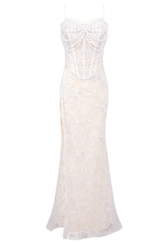 Lace Maxi Dress - View 8 | TEVQA