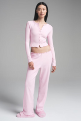 SKIMS Logo Pointelle Cardigan Set | Dress In Beauty