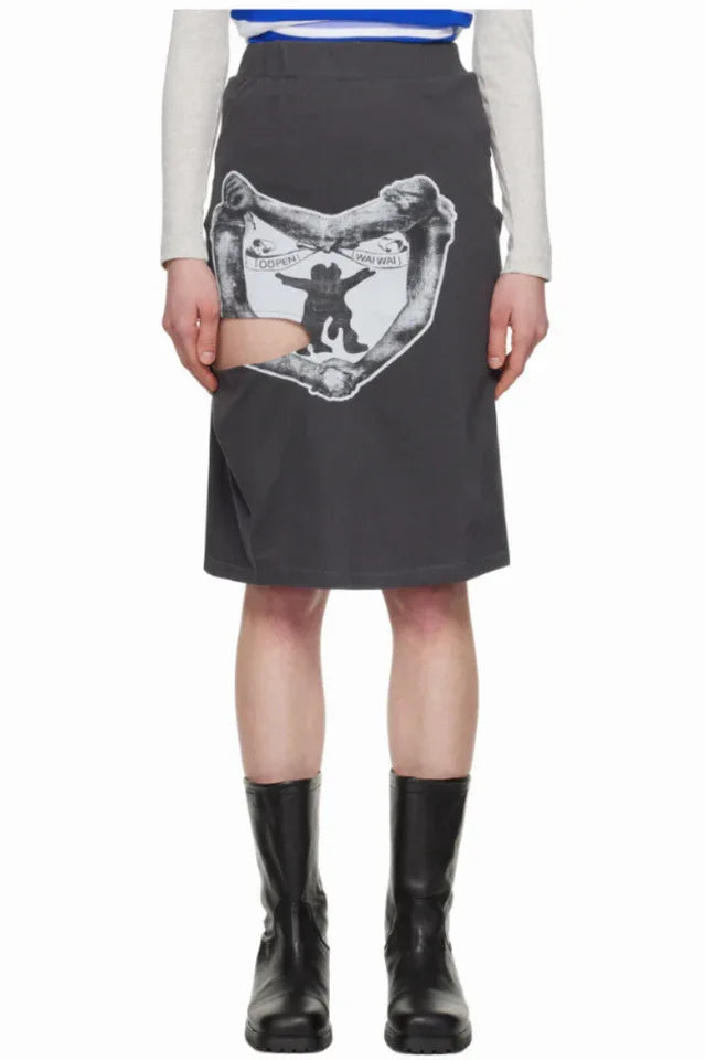 Midi Skirt with Cutout Detail Secondary image