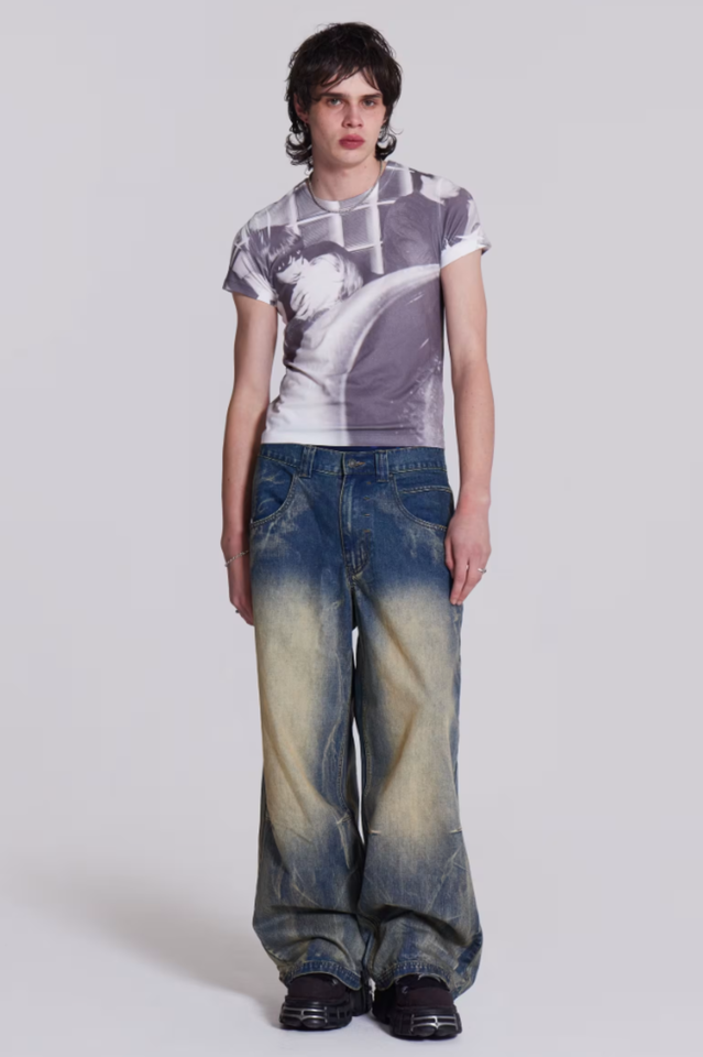 Blue Ethereal Colossus Jeans | Dress In Beauty