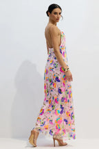 Embroidered sequin maxi dress - View 7 | TEVQA