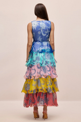 Cynthia Printed Tiered Ruffle Maxi Dress | Dress In Beauty