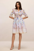 Floral print mini dress - View 6 | TEVQA