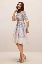 Floral print mini dress - View 7 | TEVQA
