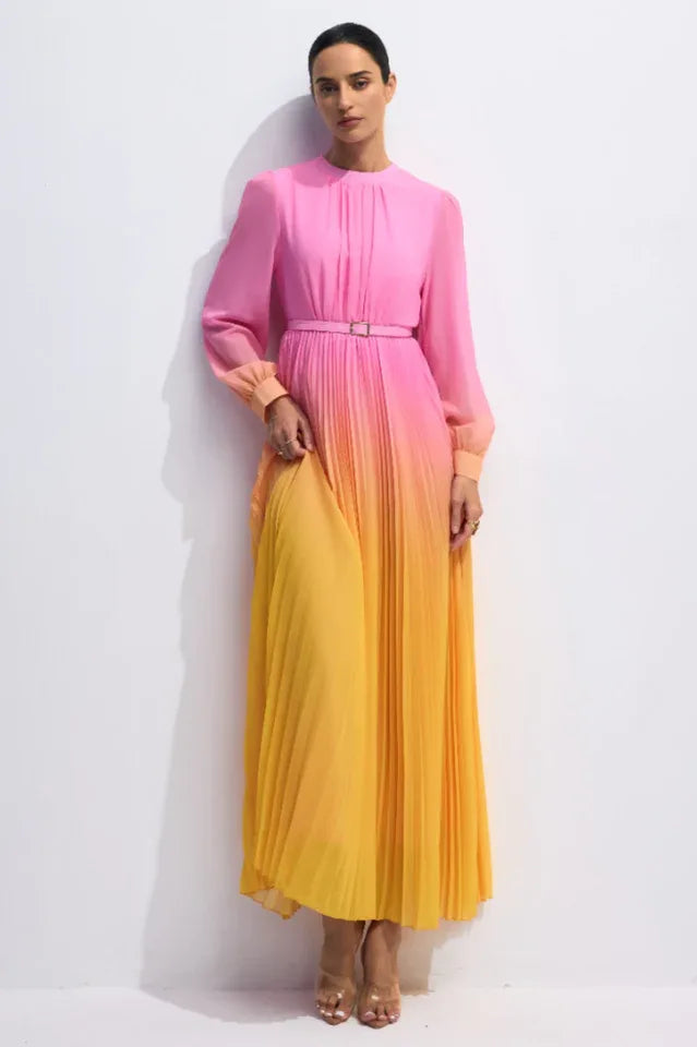 Gradient Maxi Dress With Belt Secondary image