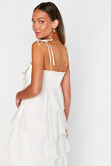 Clara Diamante Flower Tiered Slip Dress | Dress In Beauty