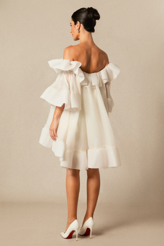 Jessica Off Shoulder Ruffle Mini Dress | Dress In Beauty