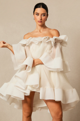 Jessica Off Shoulder Ruffle Mini Dress | Dress In Beauty
