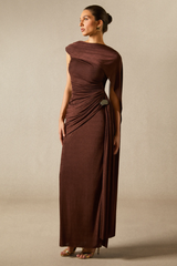 Aubrie Draped Cape Maxi Dress | Dress In Beauty