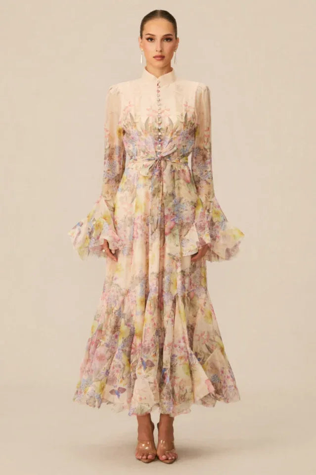 Alessia Floral Print Maxi Dress - TEVQA