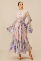 Alessia Floral Print Maxi Dress - TEVQA
