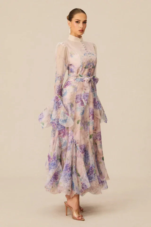 Alessia Floral Print Maxi Dress - TEVQA