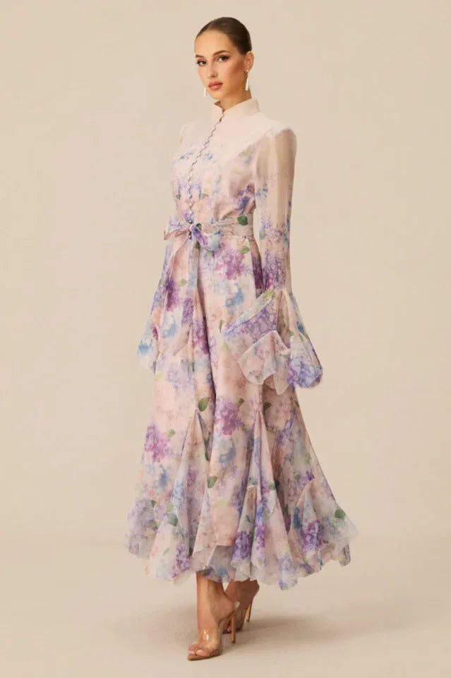 Alessia Floral Print Maxi Dress - TEVQA