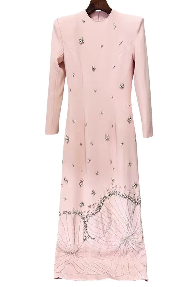 Virginia Diamond Embellished Maxi Dress - TEVQA