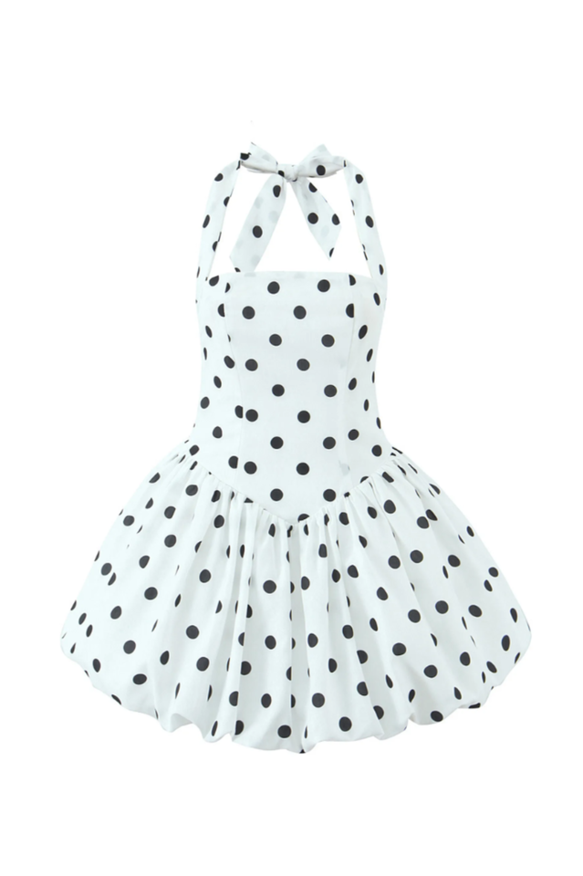 Vivianne Polka Dot Bubble Hem Dress | Dress In Beauty