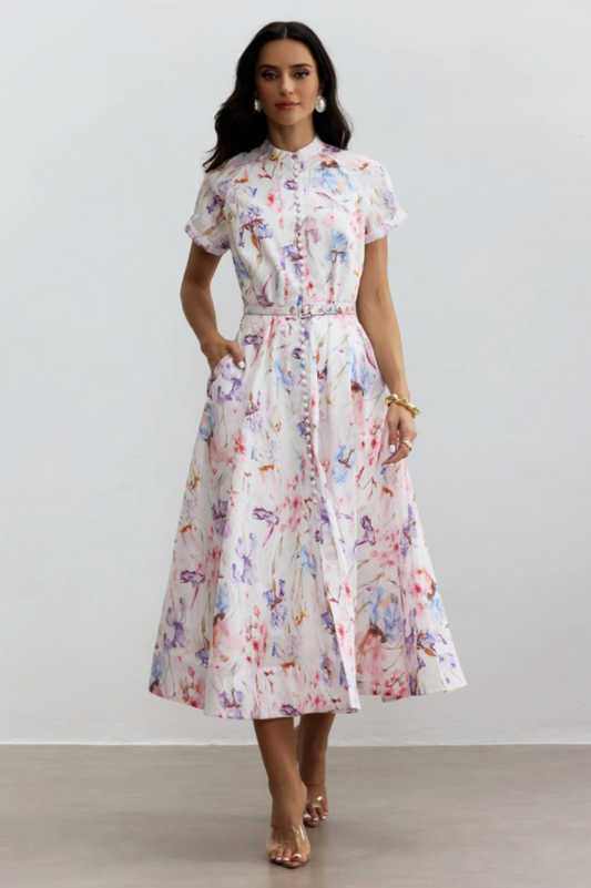 Muriel Floral Print Midi Dress | Dress In Beauty