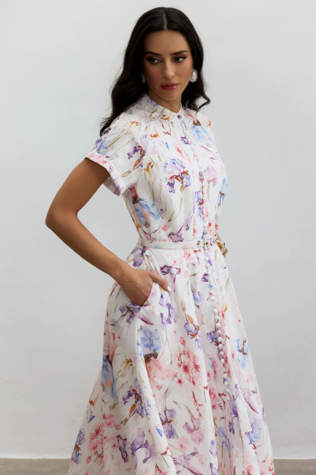 Muriel Floral Print Midi Dress | Dress In Beauty