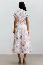 Floral print midi dress - View 6 | TEVQA
