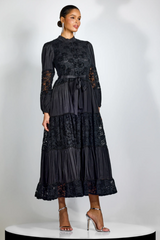 Quenna Lace Panel Midi Dress | Dress In Beauty