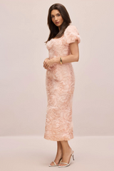 Molly Floral Applique Midi Dress | Dress In Beauty