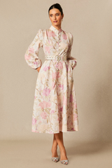 Callie Floral Print Midi Dress