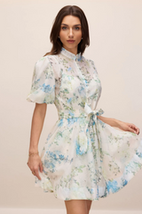 Caroline Floral Print Mini Dress