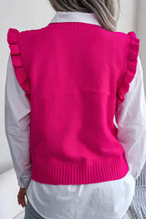Diamond Knit Sweater Vest - View 6 | TEVQA