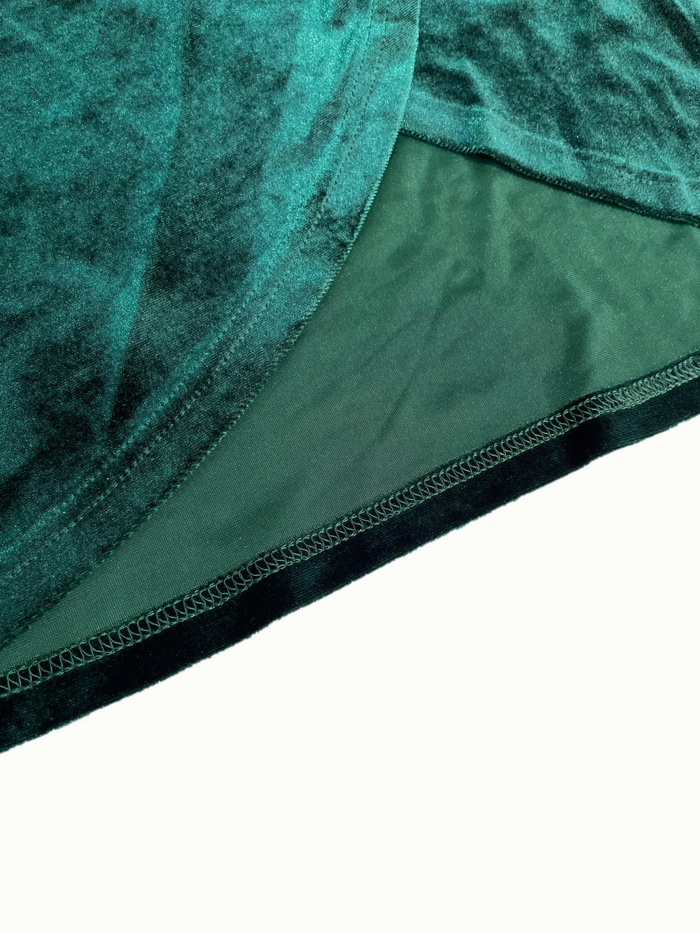 Emerald velvet one-shoulder ruched midi dress - View 11 | TEVQA