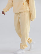 Comfortable fleece joggers with elastic waistband - View 13 | TEVQA