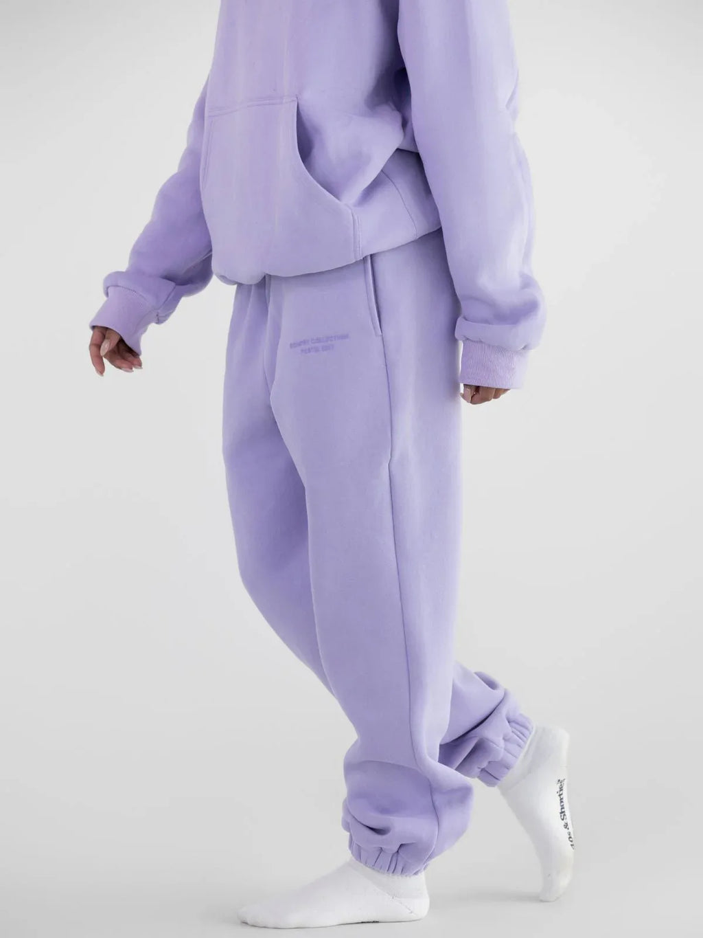 Comfortable fleece joggers with elastic waistband - View 9 | TEVQA
