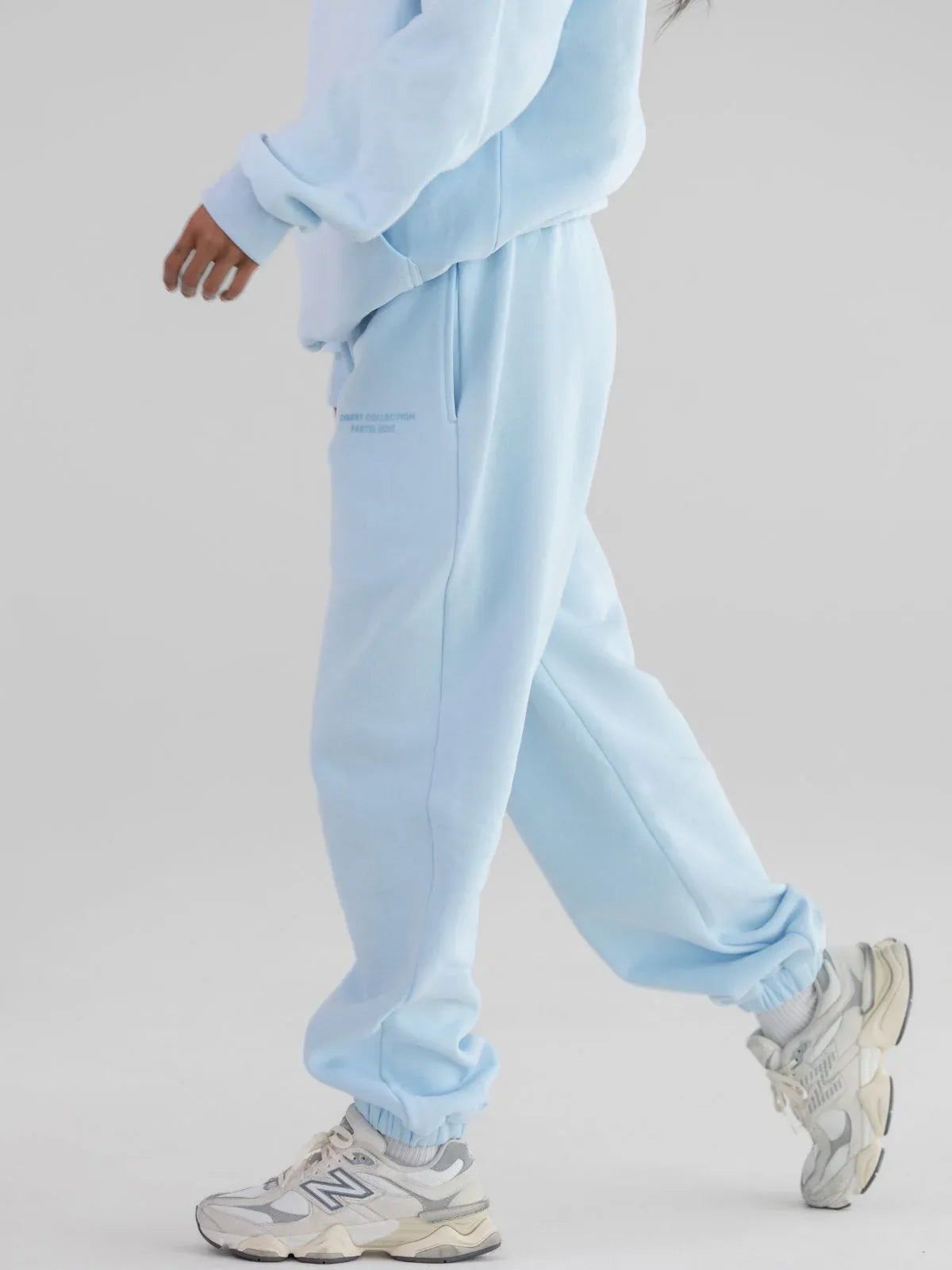 Comfortable fleece joggers with elastic waistband - View 21 | TEVQA