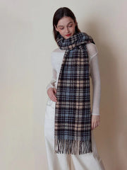Vintage Academy Plaid Scarf - TEVQA