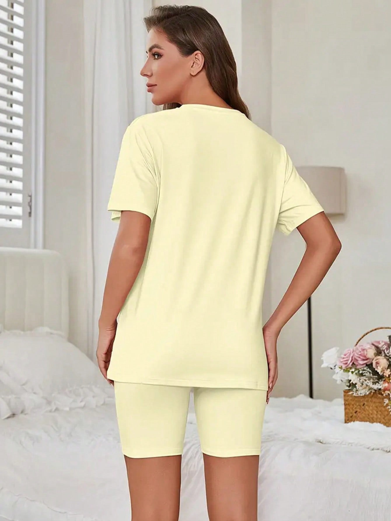 Oversized Tee & Biker Shorts Lounge Set