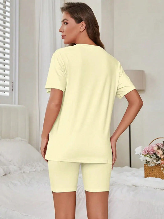 Oversized Tee & Biker Shorts Lounge Set